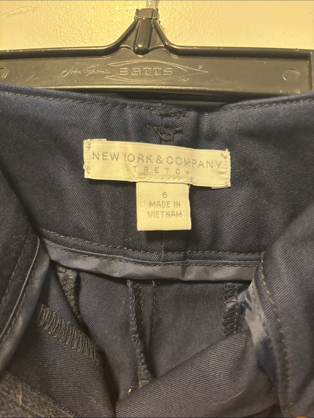 New York & Company Navy Straight-Leg Dress Trousers - Picture 2 of 2